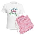thumbnail image 6 of CafePress - Peace Love Irish [Retro] Women's Light Pajamas - Women's Short Sleeve Print T-Shirt and Pants Light Cotton Pajama Set, 6 of 7