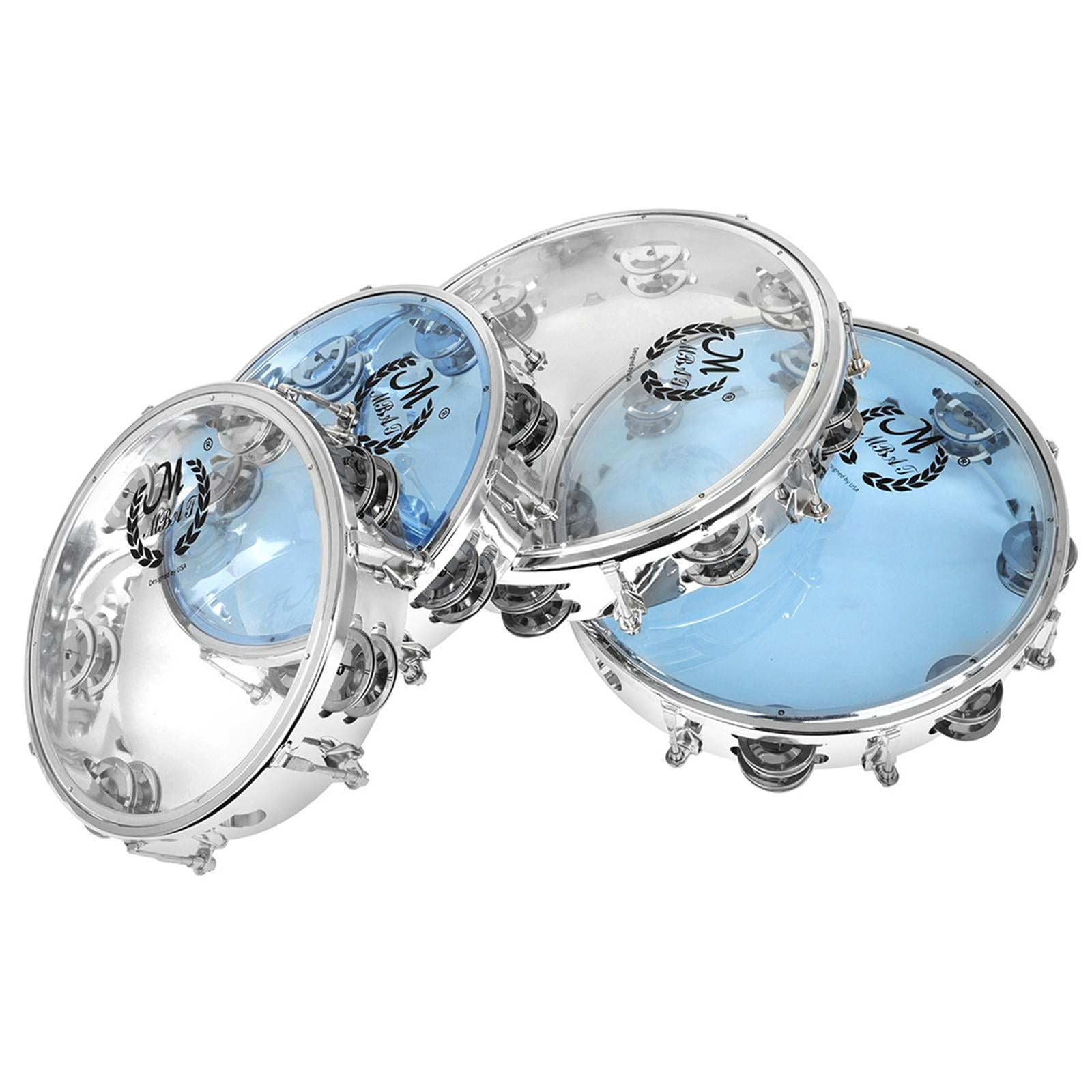 LeeQinersw Percussion Tambourine Capoeira Blowing Jingles Tamborine for 3+ Years Old Party 10inch Blue