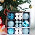 thumbnail image 3 of 30 Uds. de adornos de bolas de Navidad, decoración navideña azul y blanca, adornos colgantes para de Navidad, corona para fiesta de año nuevo y BLESIY Bolas colgantes de árbol, 3 of 8