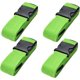 thumbnail image 1 of Correa para equipaje, paquete de 4 correas de transporte, cinturón para maleta, accesorios de viaje, clip para maleta de equipaje (verde), 1 of 5