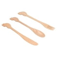 thumbnail image 2 of Wooden Tableware Set, Reusable Utensils Non- Wear-resisting Beech  For Anniversary Celebration For Festival For Birthdays For Advertising Promotions, 2 of 8