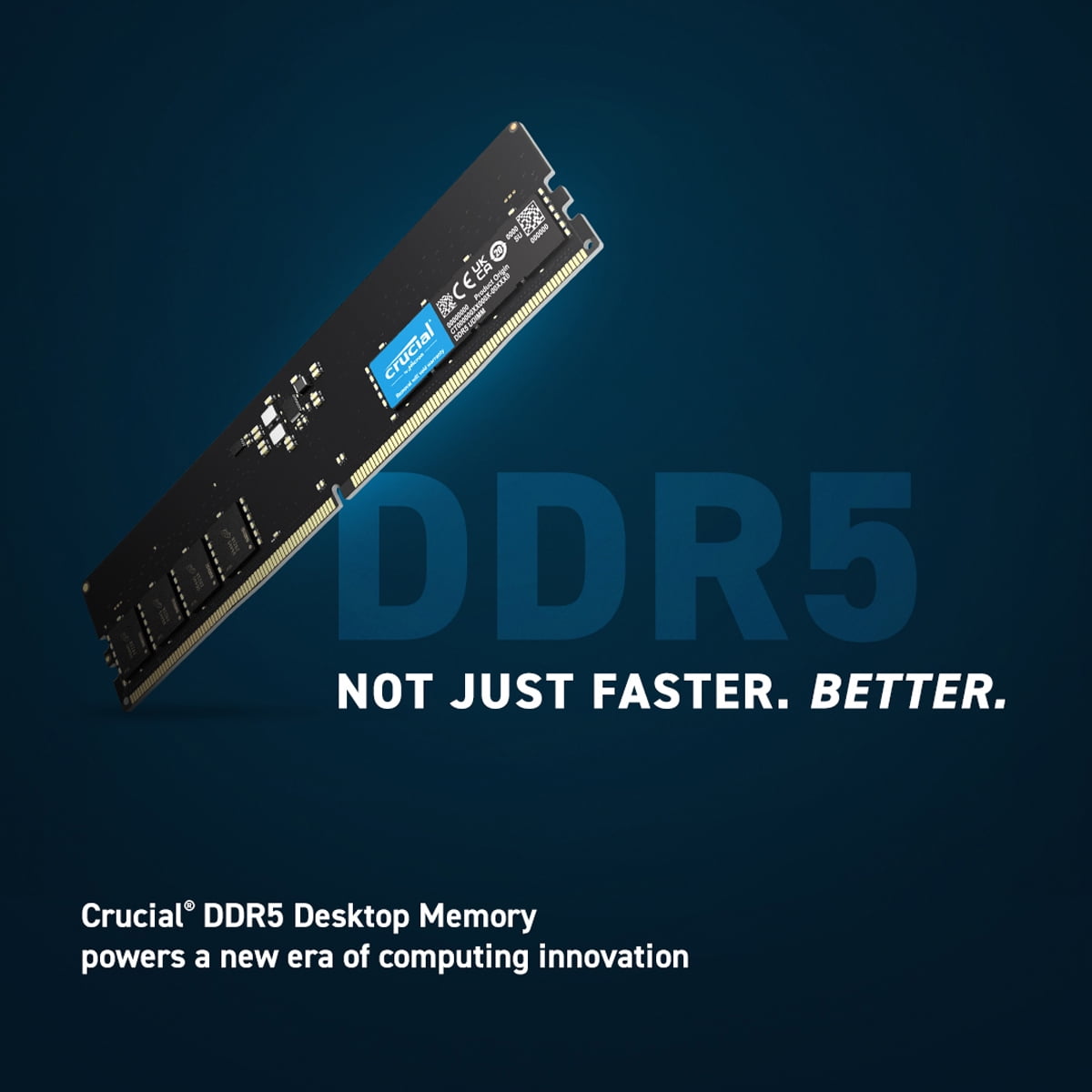Crucial DDR5-5600(PC5-44800) 8GB×2(16GB) Crucial 16GB DDR5 5600 (PC5 44800) Desktop Memory Model