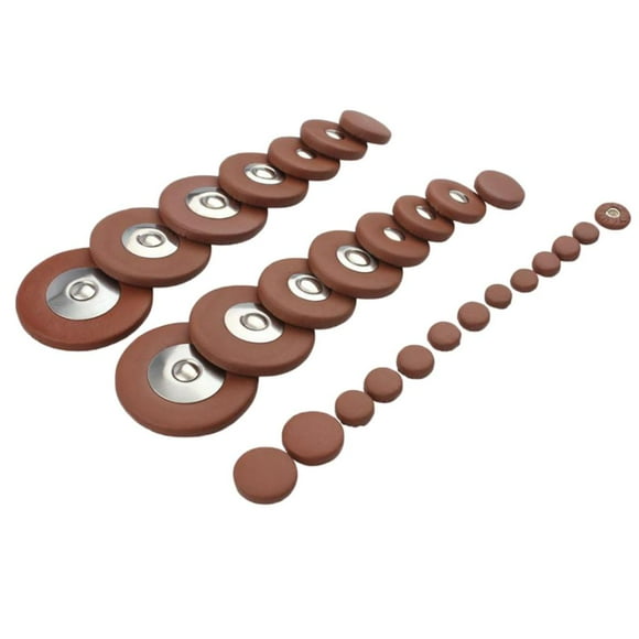 28 almohadillas para saxofón soprano, almohadillas de material cuero para saxofón, repuesto para accesorio de saxofón Hugo Almohadillas de saxofón soprano