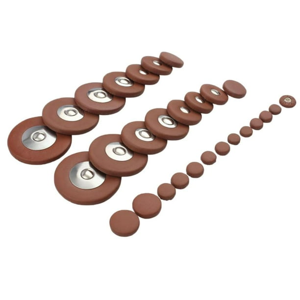 28 almohadillas para saxofón soprano, almohadillas de material cuero para saxofón, repuesto para accesorio de saxofón Hugo Almohadillas de saxofón soprano