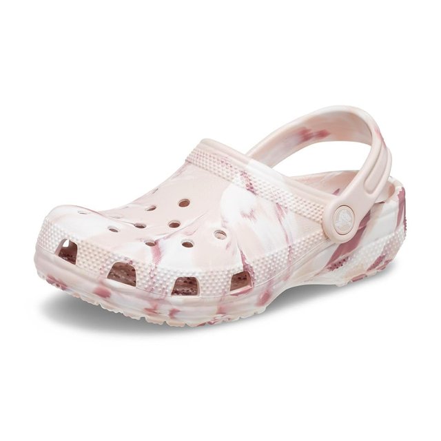 Crocs Clásicos para Niños con Diseño Marmoleado y Tie-Dye, Zuecos para Niños Pequeños Quartz M4