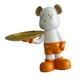 thumbnail image 4 of Bandeja de almacenamiento de oso, linda resina decorativa, divertida y moderna escultura de oso, llavero para pendientes, amarillo, 4 of 12