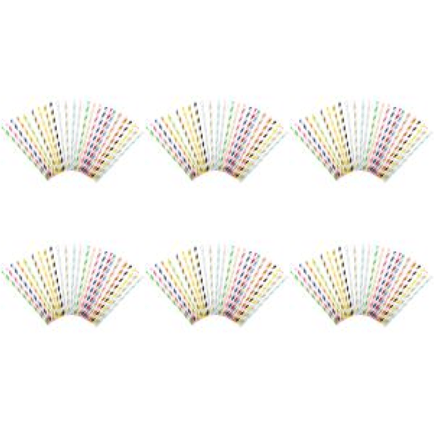 Pajita de papel desechable a rayas de colores, suministros para fiestas, Multicolor, 25 uds.