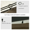 thumbnail image 4 of 10'x12' Gazebo Sidewall Set with Panels & C-Rings - Dark Brown - Universal Replacement Curtains for Pergolas & Cabanas - Privacy & Shade, 4 of 9