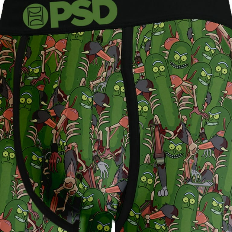 Men's PSD Green Rick & Morty Pickle Rat Boxer Briefs - XL 