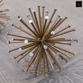 thumbnail image 3 of Gannon Sea Urchin Sculpture Decorative Accent – Coastal Nautical Ocean-Inspired Home Décor for Living Room, Shelf & Tabletop (Size- Large , Gold), 3 of 7