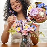 Blooms by Play-Doh Meadow Flower Bouquet Arts & Crafts Kit for Adults, Home & Desk Décor
