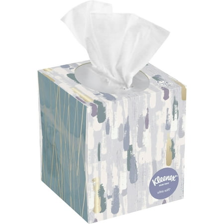 Kleenex Ultra Soft Facial Tissue, 1 Cube Box, 75 White Tissues per Box, 3-Ply (75 Total)