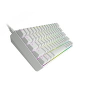 لوحة مفاتيح الألعاب الميكانيكية gk61 | 61 مفتاحًا rgb backlit للكمبيوتر / ماك (أبيض ، أزرق بصري gateron)