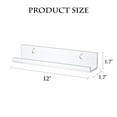 thumbnail image 5 of Acrylic Floating Shelves Wall Mounted Clear Acrylic Shelves Hanging Storage Toys Books  for Bedroom Living Room 12" 6 Pcs, 5 of 7