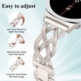 thumbnail image 2 of Wearlizer Celtic Bracelet Band Compatible with Samsung Galaxy Watch 9/8 40mm 44mm & Watch 8 Classic 46mm Women, Dressy Stainless Steel Jewelry Link Strap, Elegant Metal Watch Band, 2 of 6