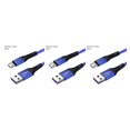 thumbnail image 3 of Sidaley Cable de teléfono Cable USB de nailon Reemplazo de línea de datos de carga rápida para Android Micro USB, azul, 1 m Type1 NO1, 3 of 6