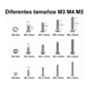 thumbnail image 3 of Kit Tornillos De Cabeza  BloosomHexagonal M3 M4 M5 Plana Acero Transparente Con plata, 3 of 5