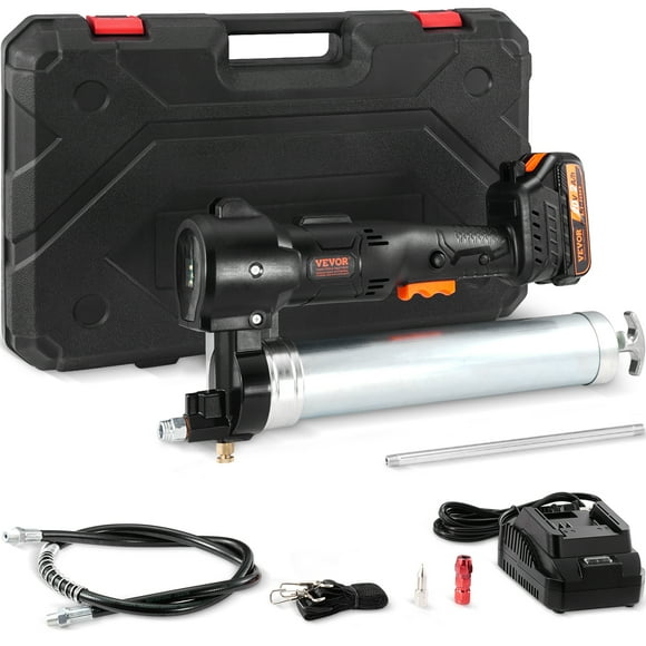 VEVOR Cordless Grease Gun, 20-Volt, 10,000 PSI, 39" Long Hose, Electric Grease Gun Kit Professional High Pressure Battery Powered Grease Gun
