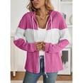 thumbnail image 2 of Cogild Sweaters Cardigans for Womens Zipper Up Striped Color Ribbed Cardigans for Womens Winter Fall Cardigans, 2 of 7