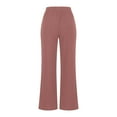 thumbnail image 5 of MaFYtyTPR Plus Size Sweatpants Women's Solid Color High Waist Wide Leg Pants Casual Loose Elastic Waist Straight Leg Pocket Pants Pink XXL, 5 of 5