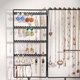 thumbnail image 3 of Soporte para Joyas, Organizador Exhibidor Joyero Estante de 6 niveles con 144 Agujeros de Aretes Pendientes con Bandeja para Anillos Collares -Negro, 3 of 6
