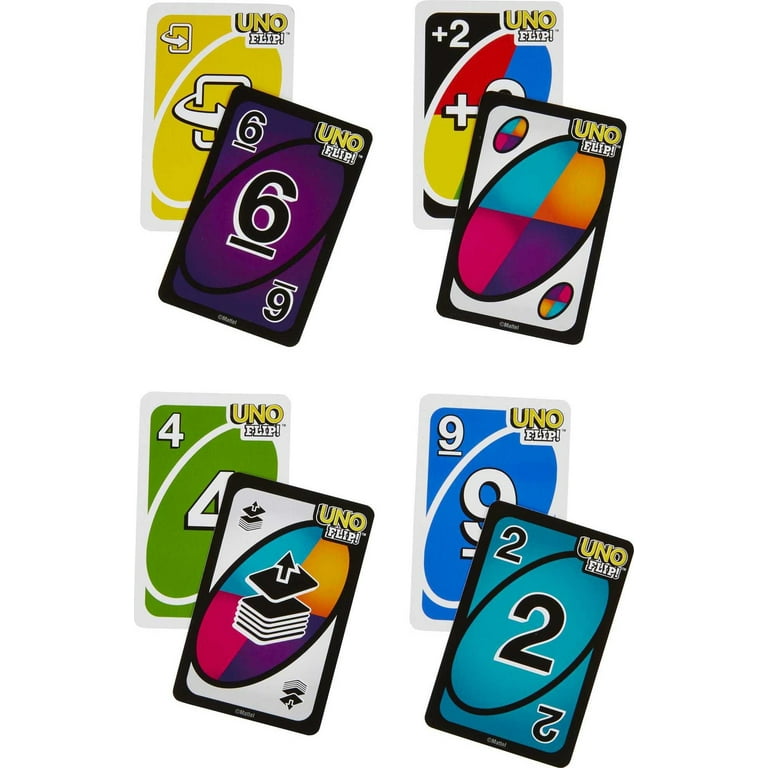 UNO Flip! Card Game for Kids, Adults & Family Night with Double-Sided  Cards, Light & Dark