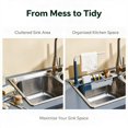 thumbnail image 5 of Naittoop Telescopic Sink Storage Rack, Adjustable Kitchen Drain Organizer, Hanging Storage Shelf for Sponges, Cloths, and Sink Essentials Red, 5 of 5