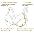 thumbnail image 4 of DELIMIRA Women's Front Closure Bras Plus Size Lace Full Coverage Underwire Unlined Bra, 4 of 7