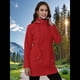 thumbnail image 4 of Chaqueta Impermeable para Mujer, Impermeable, con Capucha, Ligera, Plegable y Cortavientos Rojo L, 4 of 10