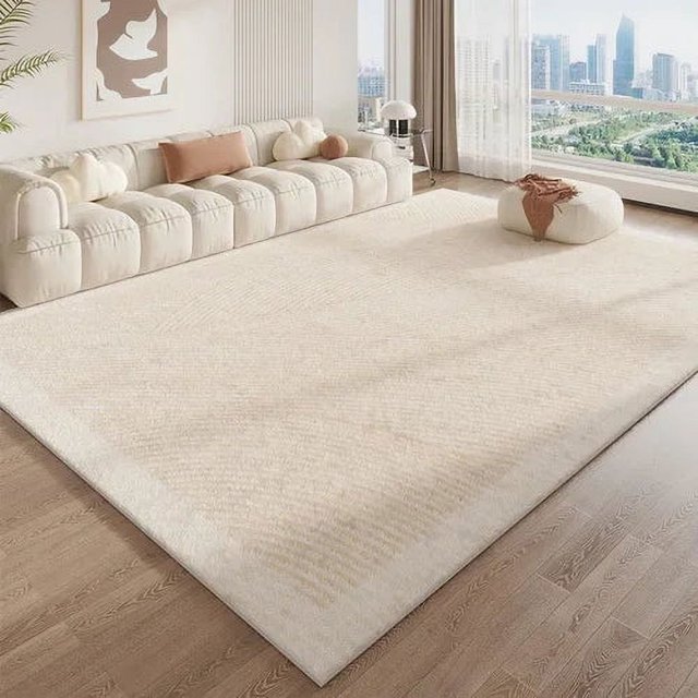 Japanese Style Living Room Decoration Plush Rug Light Luxury Rugs for Bedroom Thicken Non-slip Mat Home Cream Cloakroom Carpet My Lux Decor Round