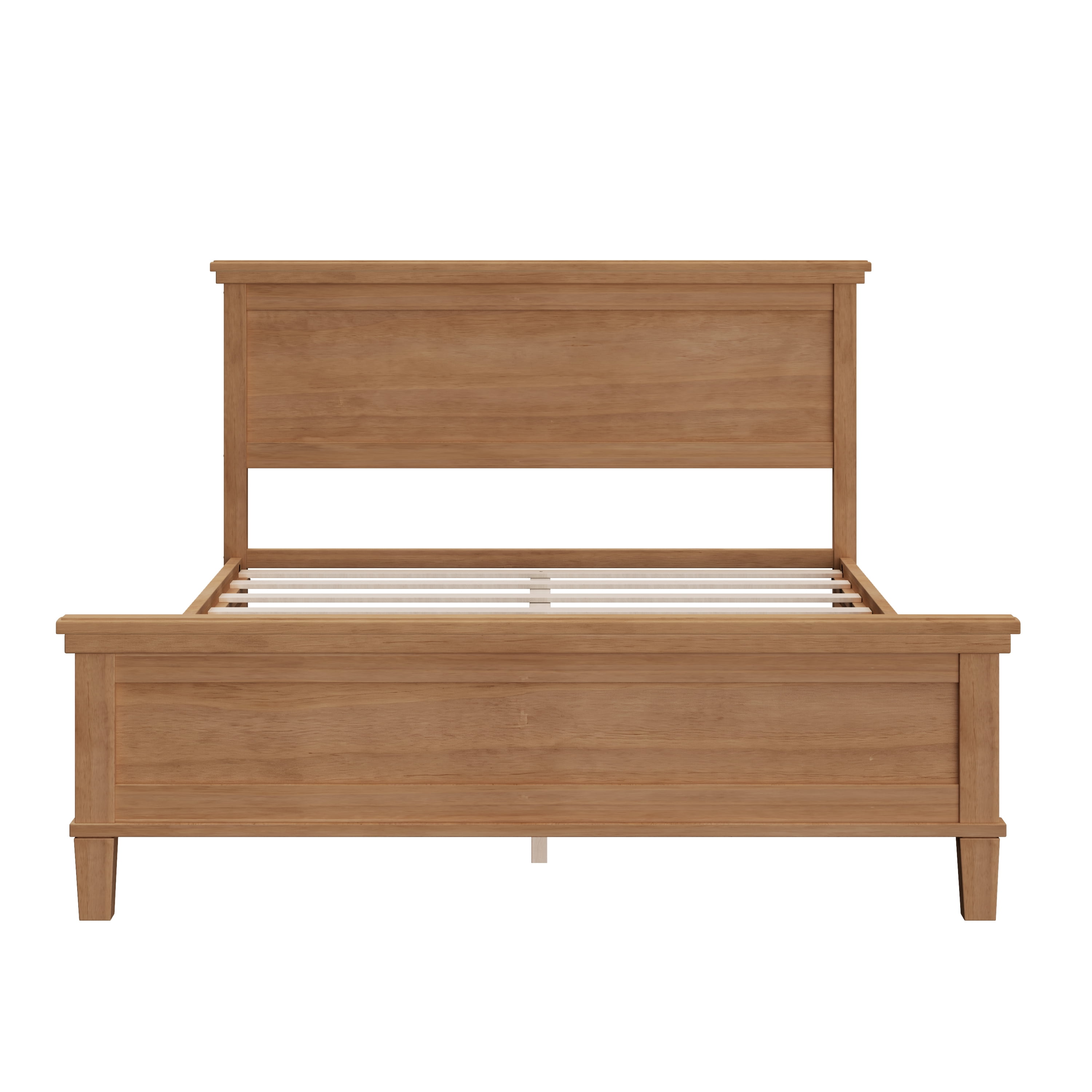 Euroco Wooden Full Size Mid-Century Platform Bed, Seadrift