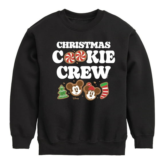Disney - Mickey and Minnie Christmas Cookie Crew - Toddler & Youth Crewneck Fleece Sweatshirt