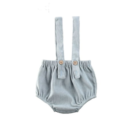 

jaweiw Baby Girls Boys Suspender Shorts Solid Color Adjustable Pants with Button Summer Strap Loose Shorts