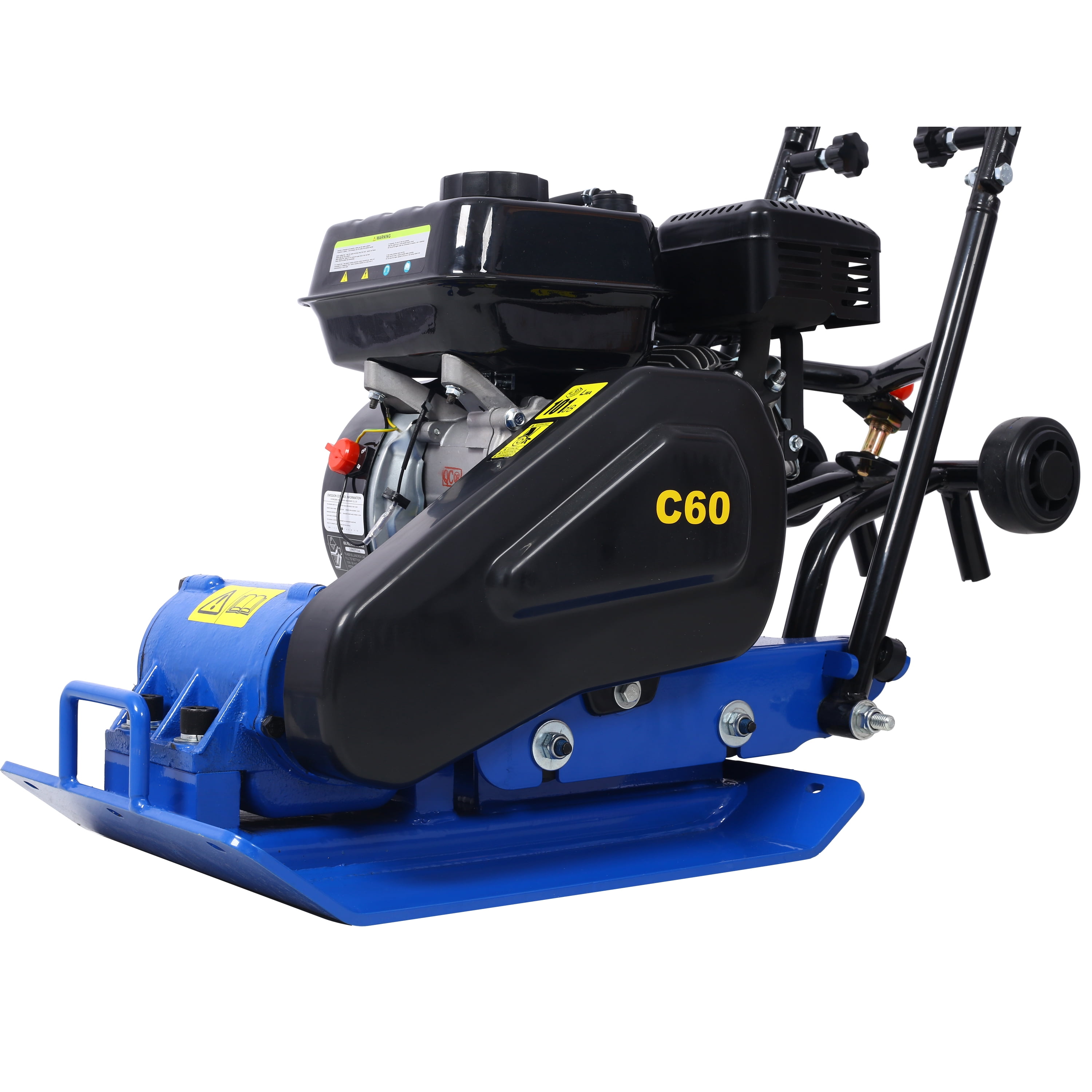 212cc 7.0HP 5600VPM Gas Vibration Compaction Force 20 x 14 inch Plate Compactor w/Built-in Wheel