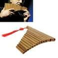 thumbnail image 4 of Pan Pipes, 15 Pipes G Key Pan Flute Bamboo, Traditional Woodwind Instrument, with Soft Pouch for Easy Carrying, 4 of 7