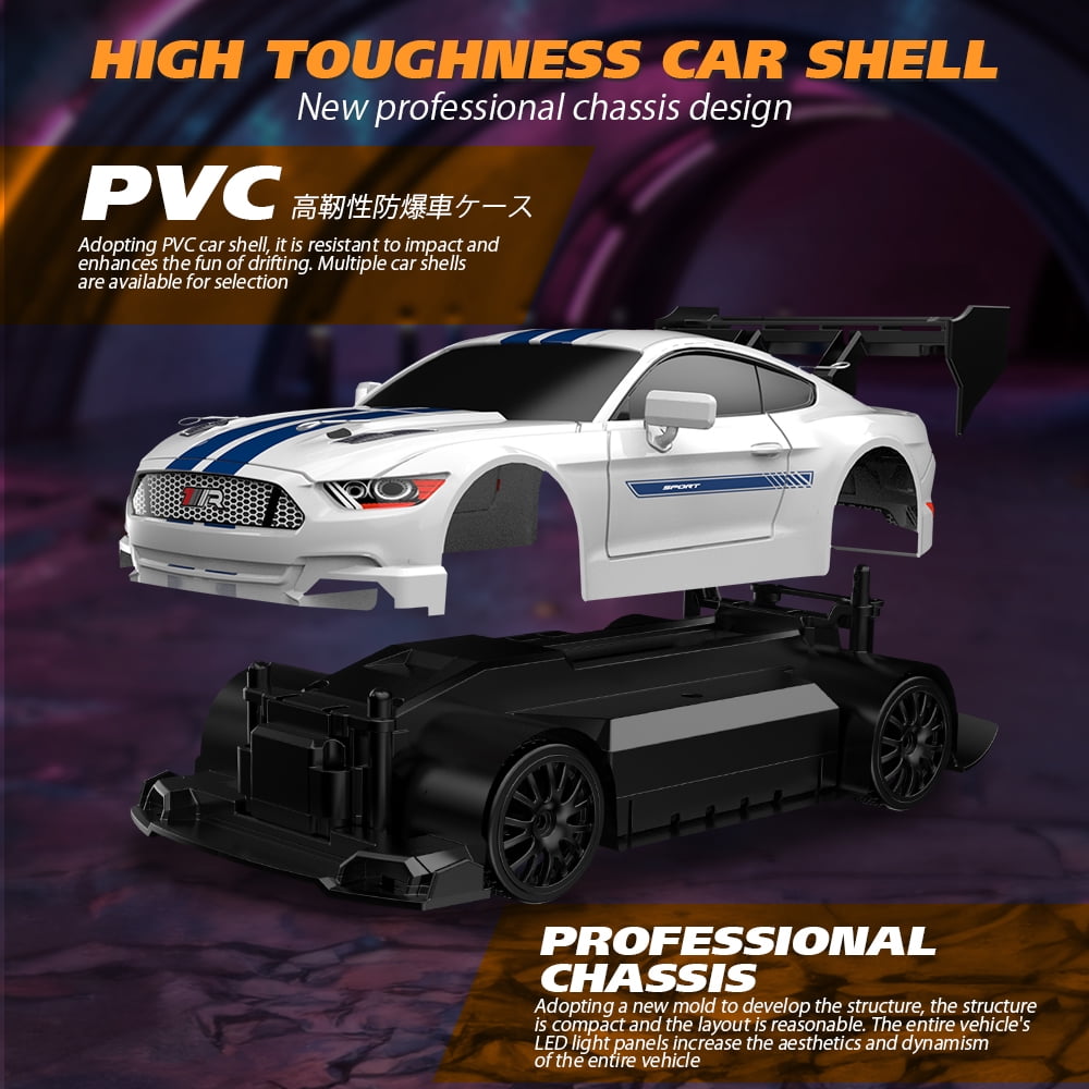 ATJIA 1:24 Scale RC Drift Car 30KM/H High Speed 4WD 2.4GHz Remote Control Cars with LED Light RC Drift Racing Car