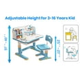 thumbnail image 6 of Riguas Adjustable Height Kids Cartoon Pattern Activity Tables with with Chair Drawer, 6 of 11