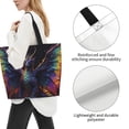 thumbnail image 3 of Bingfone Canvas Tote Bag for Women with Inner Pocket Aesthetic Cute Shopping Tote Bags Reusable Grocery Bags- Rainbow Wings Majestic Dragon, 3 of 8