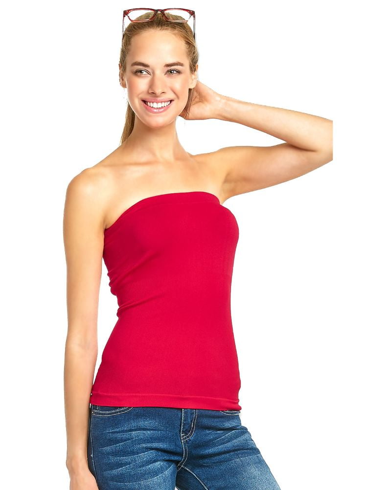 LAVRA Women's Tube Top Seamless Color Strapless Camisole