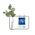 thumbnail image 1 of Gentle Easygoing Beautiful Lucky Stars Transparent Glass Hanging Vases Decoration Bottle, 1 of 2