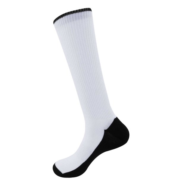Download Bamboomn Blank Sublimation Socks Subready Knee High Socks White Blank Black Sole 20x40cm 12prs Walmart Com Walmart Com