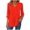 Deep Orange, variant on ZUKMRJPC Women's V Neck Shirts Casual Roll Up Long Sleeve Soft Cotton Slim Fit Pullover Tops Lightweight Fashion Solid Color Shirts