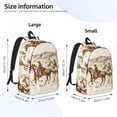 thumbnail image 4 of Balery Western Desert Cowboys1 Vintage Canvas Backpack for Men and Women - Large Capacity, Durable Travel Laptop Bag for School, Work, Hiking, and Outdoor Activities, 4 of 7