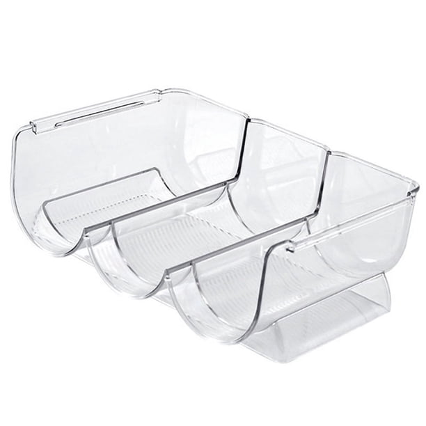 Organizador De Vino De Plástico Apilable, Soporte Para Botellas De Oso De Agua Transparente Para Exhibición De Hogar Inteligente Con Barra Antideslizante, Tablero Lateral Alto