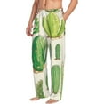 thumbnail image 2 of Daiia Cactus And Succulent Men's Sleep Pant with Pockets and Drawstring,Pajama Pants-Small, 2 of 9