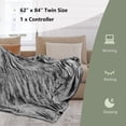 thumbnail image 4 of Electric Heated Blanket, Machine-Washable Flannel Blanket, 62" x 84" Twin Size Heated Throw Blanket with 10 Heat Levels, 8 Hours Auto Off, Overheating Protection, ETL Approved (Gray), 4 of 10