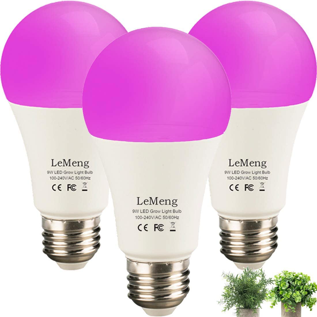 2-Pack LED Grow Light Buy One Get One Total 600W HPS & CFL Grow Lights Equival 