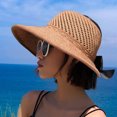 thumbnail image 5 of SkyAuks Sun Visors for Women Wide Brim Straw Hat Women Beach Visor Hats for Women UV Protection Foldable Sun Hat Women Beach Hat, 5 of 7
