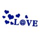 thumbnail image 5 of Pegatina de reloj de pared con forma de corazón de amor, acabado de espejo práctico y elegante. Azul, 5 of 9