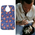 thumbnail image 2 of Babero ajustable de algodón con estampado impermeable para adultos Protecor Azul, 2 of 7